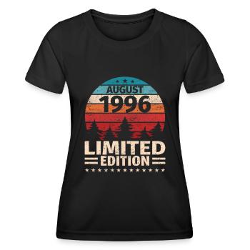 27th Birthday August Vintage 1996 Vintage - Women's Functional T-Shirt - black - Front - AI Model Female 172 light (172cm)