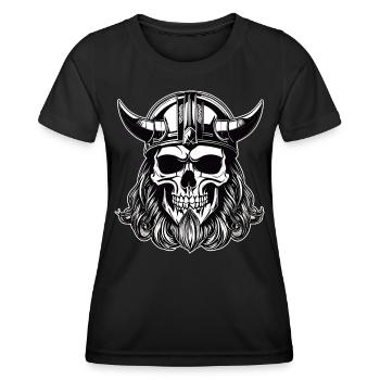 Cool Viking Skull - Women's Functional T-Shirt - black - Front - AI Model Female 172 light (172cm)