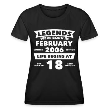 18th Birthday January Vintage 2006 Gift Idea - Women's Functional T-Shirt - black - Front - AI Model Female 172 light (172cm)
