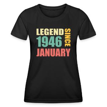61. Geburtstag Dezember Jahrgang 1962 Vintage - Frauen Funktions-T-Shirt - Schwarz - Vorne - AI Model Female 172 light (172cm)