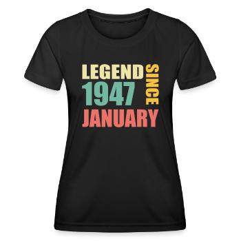 51. Geburtstag Dezember Jahrgang 1972 Vintage - Frauen Funktions-T-Shirt - Schwarz - Vorne - AI Model Female 172 light (172cm)