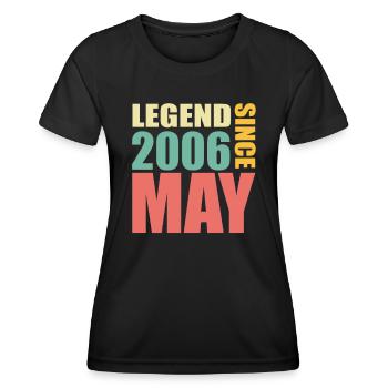 18th Birthday May Vintage 2006 Gift Idea - Women's Functional T-Shirt - black - Front - AI Model Female 172 light (172cm)