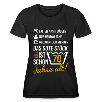 70 Geburtstag Geschenk 70. Geburtstagsgeschenk - Frauen Funktions-T-Shirt - Schwarz - Vorne - AI Model Female 172 light (172cm)