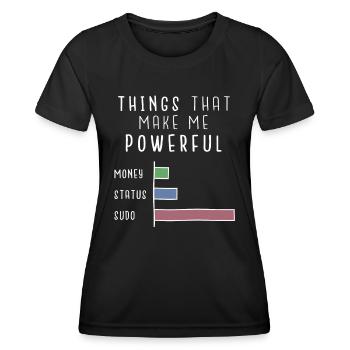 Linux T-Shirt - Ein super Geschenk - Frauen Funktions-T-Shirt - Schwarz - Vorne - AI Model Female 172 light (172cm)