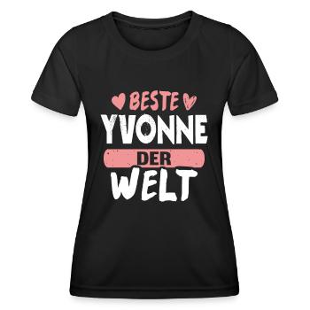 Beste Yvonne der Welt - Frauen Funktions-T-Shirt - Schwarz - Vorne - AI Model Female 172 light (172cm)