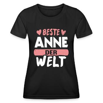 Beste Anne der Welt - Frauen Funktions-T-Shirt - Schwarz - Vorne - AI Model Female 172 light (172cm)