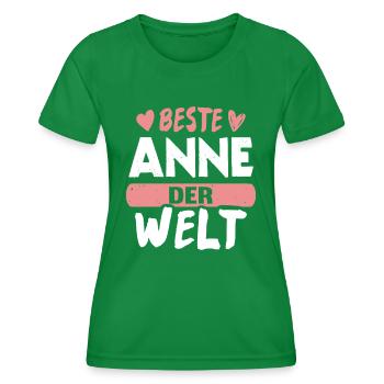 Beste Anne der Welt - Frauen Funktions-T-Shirt - Kelly Green - Vorne - AI Model Female 172 dark (172cm)