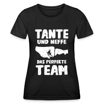 Tante & Neffe das perfekte Team - Frauen Funktions-T-Shirt - Schwarz - Vorne - AI Model Female 172 light (172cm)