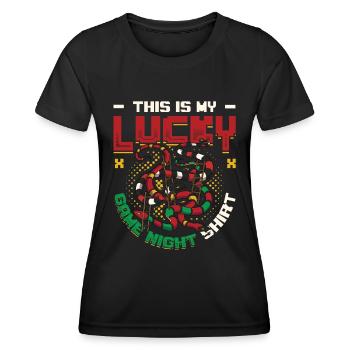 This Is My Lucky Brettspiel - Frauen Funktions-T-Shirt - Schwarz - Vorne - AI Model Female 172 light (172cm)