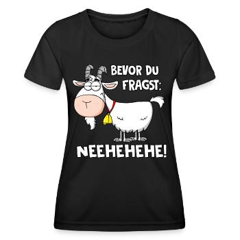 Bevor du fragst - Frauen Funktions-T-Shirt - Schwarz - Vorne - AI Model Female 172 light (172cm)