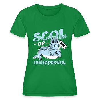 Sceau de rejet dire non. - T-shirt sport Femme - vert - Devant - AI Model Female 172 dark (172cm)