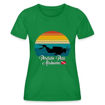 Perdido Pass Alabama Diving - Frauen Funktions-T-Shirt - Kelly Green - Vorne - AI Model Female 172 dark (172cm)