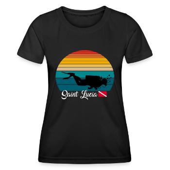 Saint Lucia Scuba Diving Poison - Women's Functional T-Shirt - black - Front - AI Model Female 172 light (172cm)