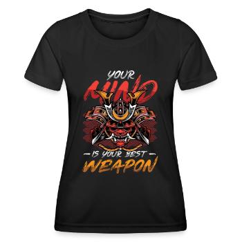 Your mind is your best weapon. - Women's Functional T-Shirt - black - Front - AI Model Female 172 light (172cm)