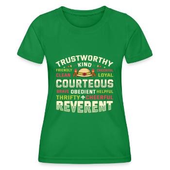 Scout Charaktereigenschaften Scouting - Frauen Funktions-T-Shirt - Kelly Green - Vorne - AI Model Female 172 dark (172cm)