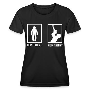 Dein Talent Mein Talent Trompete Trompetenspieler - Frauen Funktions-T-Shirt - Schwarz - Vorne - AI Model Female 172 light (172cm)