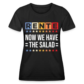 Lustige Rentner Sprüche Deutsch Lehrer Denglisch - Frauen Funktions-T-Shirt - Schwarz - Vorne - AI Model Female 172 light (172cm)