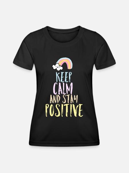 Dire positif - T-shirt sport Femme - noir