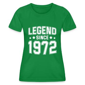 Legende seit 1972 - Frauen Funktions-T-Shirt - Kelly Green - Vorne - AI Model Female 172 dark (172cm)