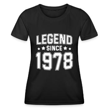 Legende seit 1978 - Frauen Funktions-T-Shirt - Schwarz - Vorne - AI Model Female 172 light (172cm)