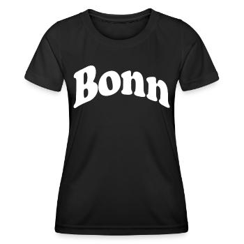 Bonn - Frauen Funktions-T-Shirt - Schwarz - Vorne - AI Model Female 172 light (172cm)