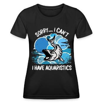 Aquarium Aquarists Fish Ornamental fish Aquaristics - Women's Functional T-Shirt - black - Front - AI Model Female 172 light (172cm)