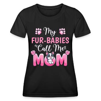 My Fur-Babies Call Me Mom Dog Lover Mother day - T-shirt sport Femme - noir - Devant - AI Model Female 172 light (172cm)