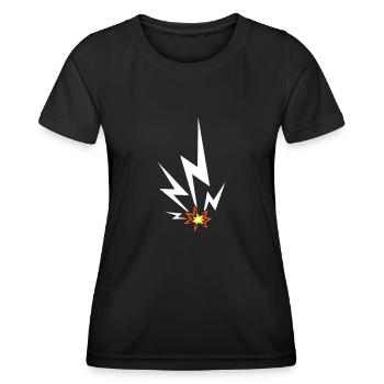 electricité - T-shirt sport Femme - noir - Devant - AI Model Female 172 light (172cm)