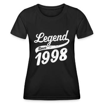 Légende depuis 1998 - T-shirt sport Femme - noir - Devant - AI Model Female 172 light (172cm)
