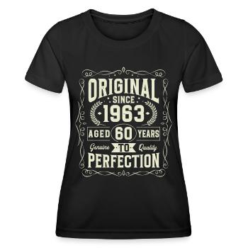 Original since 1963 60th Anniversary - Women's Functional T-Shirt - black - Front - AI Model Female 172 light (172cm)