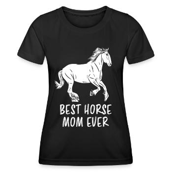 Meilleur cadeau de maman de cavalier de tous les temps - T-shirt sport Femme - noir - Devant - AI Model Female 172 light (172cm)