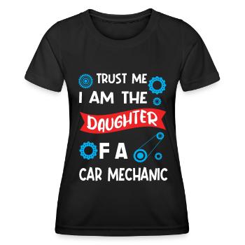 Trust me I'm the Daughter of Car Mechanic - Frauen Funktions-T-Shirt - Schwarz - Vorne - AI Model Female 172 light (172cm)