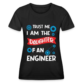 Trust me I'm the Daughter of an Engineer - Frauen Funktions-T-Shirt - Schwarz - Vorne - AI Model Female 172 light (172cm)