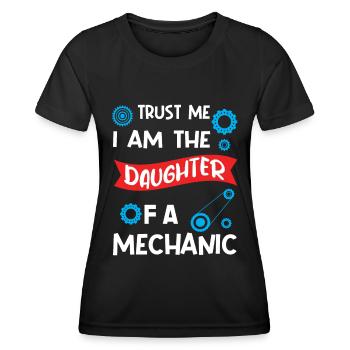 Trust me I'm the Daughter of an Mechanic - Frauen Funktions-T-Shirt - Schwarz - Vorne - AI Model Female 172 light (172cm)