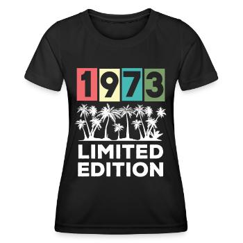 50th Birthday Vintage 1973 Limited Edition - Women's Functional T-Shirt - black - Front - AI Model Female 172 light (172cm)