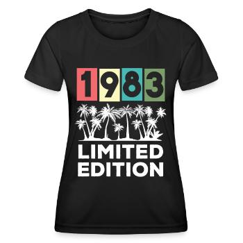 Limited Edition Vintage 1983 Fun 40th Birthday - Women's Functional T-Shirt - black - Front - AI Model Female 172 light (172cm)