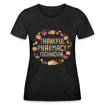 Pharmacy technician Thanksgiving - Frauen Funktions-T-Shirt - Schwarz - Vorne - AI Model Female 172 light (172cm)