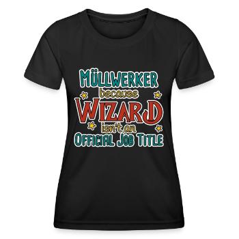 Garbage Collector Wizard - Women's Functional T-Shirt - black - Front - AI Model Female 172 light (172cm)