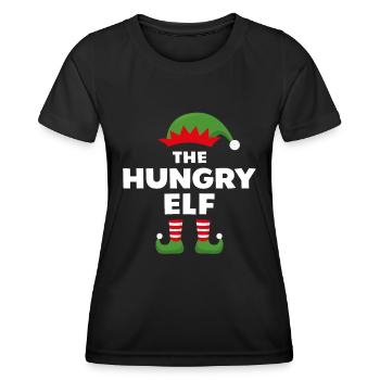 L’Elfe affamé - T-shirt sport Femme - noir - Devant - AI Model Female 172 light (172cm)