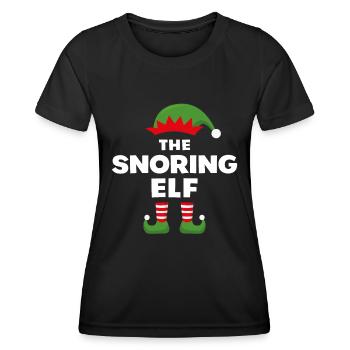 The Snoring Elf - Women's Functional T-Shirt - black - Front - AI Model Female 172 light (172cm)