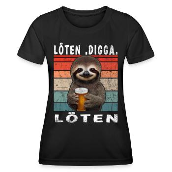 Löten Digga Löten - Frauen Funktions-T-Shirt - Schwarz - Vorne - AI Model Female 172 light (172cm)