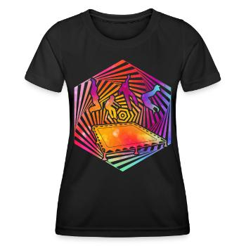 Trampoline - T-shirt sport Femme - noir - Devant - AI Model Female 172 light (172cm)