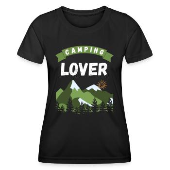 Camping Lover - Design - Women's Functional T-Shirt - black - Front - AI Model Female 172 light (172cm)