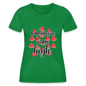 Wassermelone - Watermelone- Sugar - Frauen Funktions-T-Shirt - Kelly Green - Vorne - AI Model Female 172 dark (172cm)