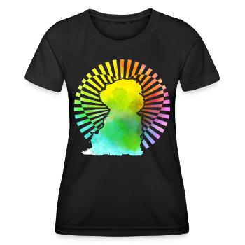 Havanais rétro - T-shirt sport Femme - noir - Devant - AI Model Female 172 light (172cm)