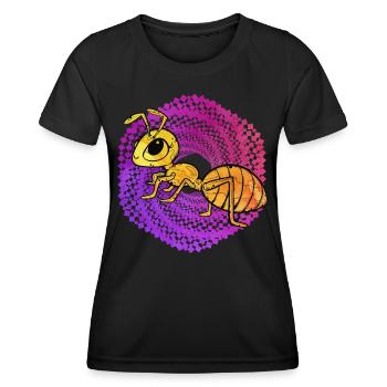 Ameise - Frauen Funktions-T-Shirt - Schwarz - Vorne - AI Model Female 172 light (172cm)