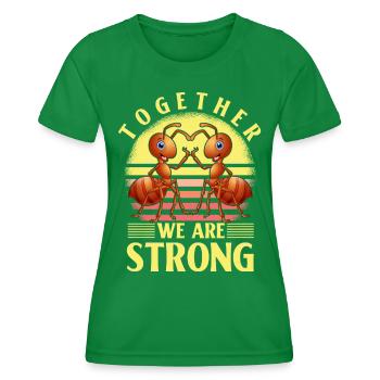 Ensemble nous sommes forts - T-shirt sport Femme - vert - Devant - AI Model Female 172 dark (172cm)