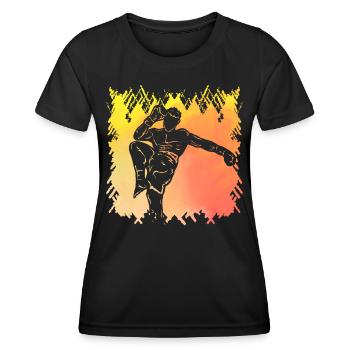 Muay Thaï - T-shirt sport Femme - noir - Devant - AI Model Female 172 light (172cm)