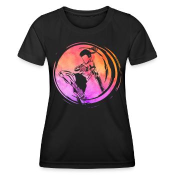 Muay Thai - Women's Functional T-Shirt - black - Front - AI Model Female 172 light (172cm)