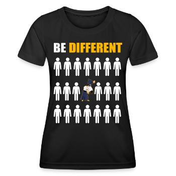Be Different Aikido - T-shirt sport Femme - noir - Devant - AI Model Female 172 light (172cm)